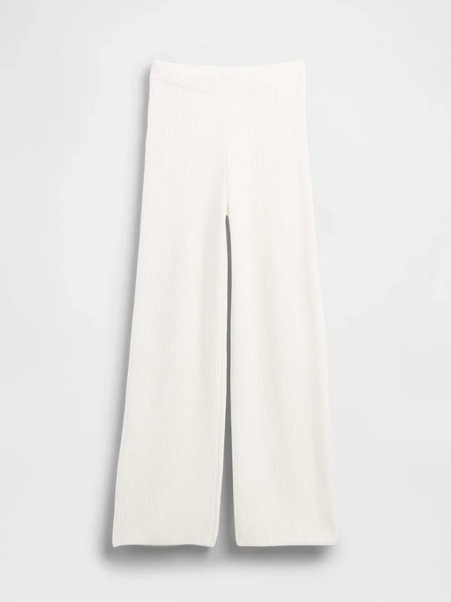 Pantalones de jerséu marrón con punto Shaker de CashSoft
