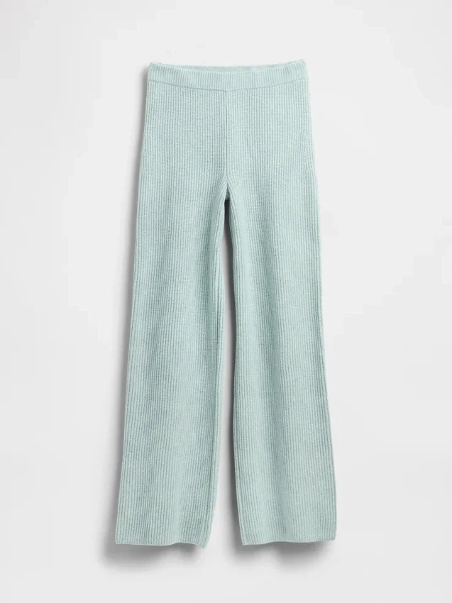 Pantalones de jerséu marrón con punto Shaker de CashSoft