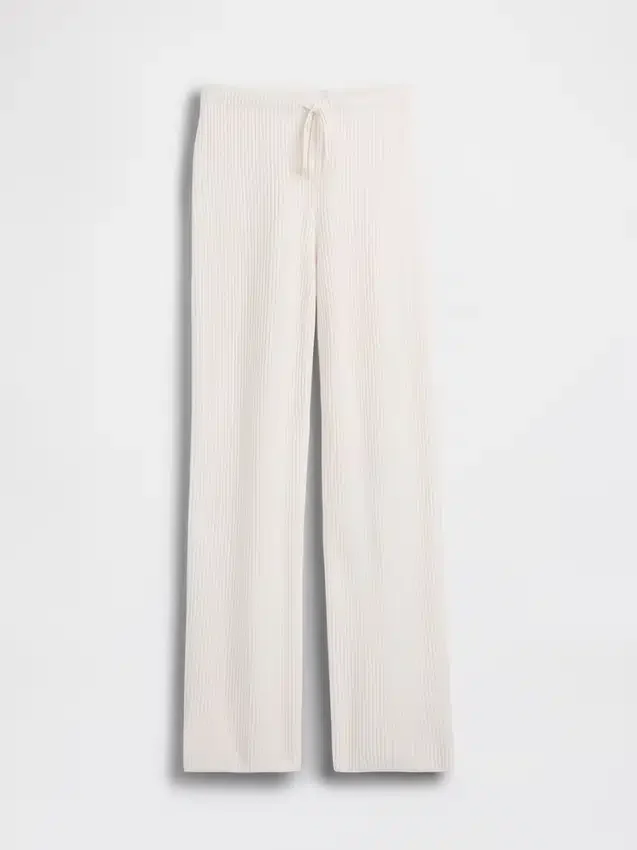 Pantalones de jerséu marrón con punto Shaker de CashSoft