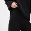 Pantalones de jerséu marrón con punto Shaker de CashSoft