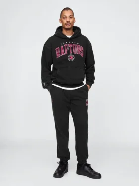 Pantalones de jogging gruesos con el logotipo de los Toronto Raptors de la NBA
