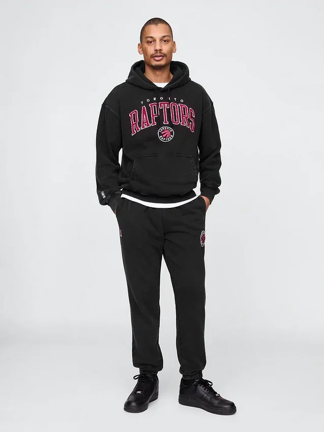 Pantalones de jogging gruesos con el logotipo de los Toronto Raptors de la NBA