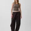 Pantalones de jogging holgados de popelín de algodón orgánico