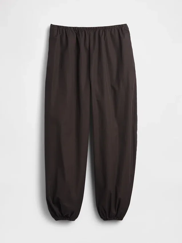 Pantalones de jogging holgados de popelín de algodón orgánico