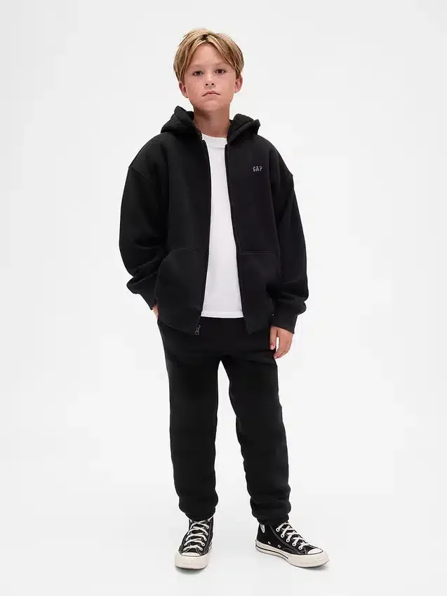 Pantalones de jogging holgados para niños con forro de sherpa