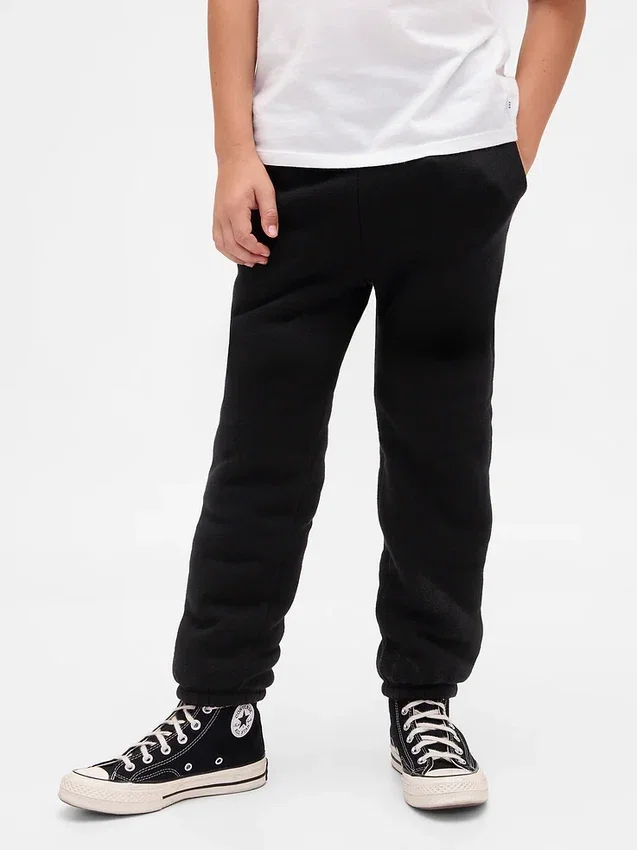 Pantalones de jogging holgados para niños con forro de sherpa