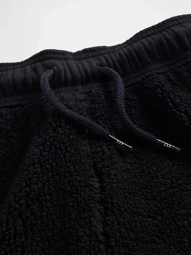 Pantalones de jogging holgados para niños con forro de sherpa