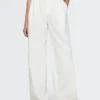 Pantalones de mezcla de lino de talle alto 365