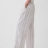 Pantalones de mezcla de lino de talle alto 365