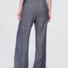 Pantalones de mezcla de lino de talle alto 365
