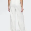 Pantalones de mezcla de lino de talle alto 365