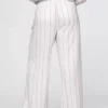 Pantalones de mezcla de lino de talle alto 365