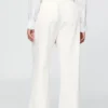 Pantalones de mezcla de lino de talle alto 365