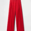Pantalones de mezcla de lino de talle alto 365