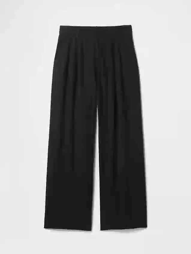 Pantalones de mezcla de lino de talle alto 365