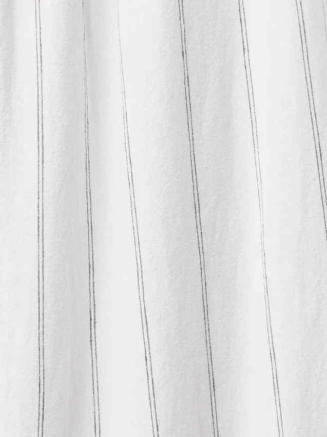 Pantalones de mezcla de lino de talle alto 365
