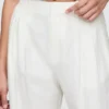 Pantalones de mezcla de lino de talle alto 365