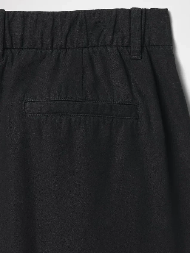 Pantalones de mezcla de lino de talle alto 365