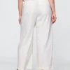 Pantalones de mezcla de lino de talle bajo 365