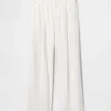Pantalones de mezcla de lino de talle bajo 365