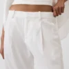 Pantalones de mezcla de lino de talle bajo 365