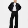 Pantalones de mezclilla plisados ultrasuaves de talle alto 365