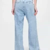Pantalones de mezclilla plisados ultrasuaves de talle alto 365