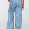 Pantalones de mezclilla plisados ultrasuaves de talle alto 365