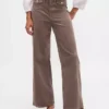 Pantalones de pana de tiro alto y pierna ancha
