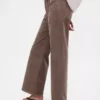 Pantalones de pana de tiro alto y pierna ancha