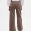 Pantalones de pana de tiro alto y pierna ancha