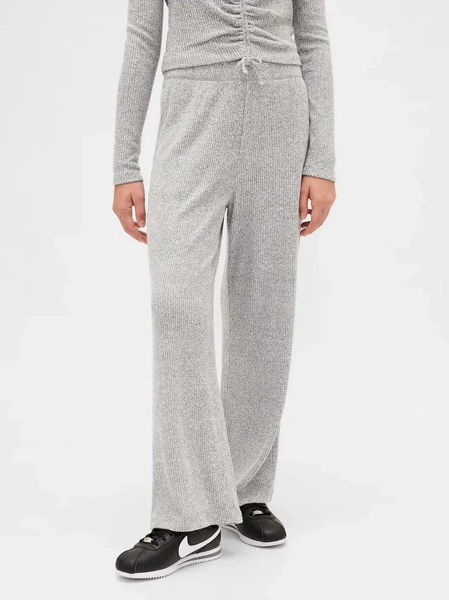 Pantalones de pierna ancha con costuras acanaladas Softspun para niños
