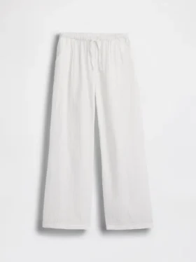 Pantalones de pierna ancha de gasa de algodón para niños