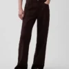 Pantalones de pierna ancha de mezcla de lino y algodón
