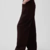Pantalones de pierna ancha de mezcla de lino y algodón