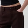 Pantalones de pierna ancha de mezcla de lino y algodón