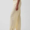 Pantalones de pijama de mezcla de lino con dobladillo de encaje