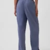 Pantalones de pijama de mezcla de lino con dobladillo de encaje