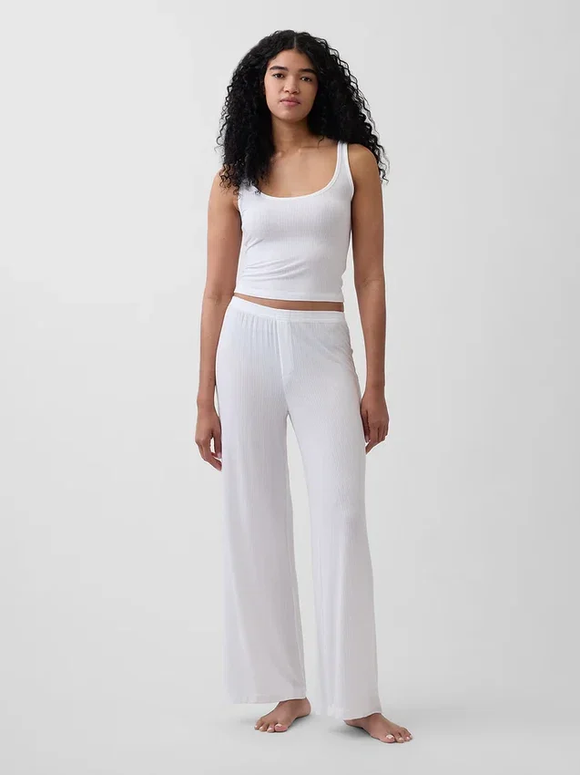 Pantalones de pijama de modal acanalado ultra suave