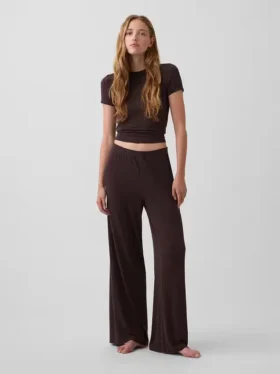Pantalones de pijama de modal acanalado ultra suave