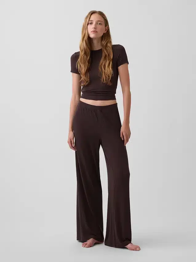 Pantalones de pijama de modal acanalado ultra suave