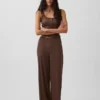Pantalones de pijama de pierna ancha con costuras en mini