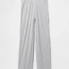 Pantalones de pijama de pierna ancha con costuras en mini