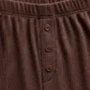 Pantalones de pijama de pierna ancha con costuras en mini