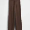 Pantalones de pijama de pierna ancha con costuras en mini
