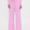 Pantalones de pijama de pierna ancha con tejido tipo waffle