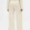 Pantalones de pijama de pierna ancha con tejido tipo waffle