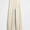 Pantalones de pijama de pierna ancha con tejido tipo waffle