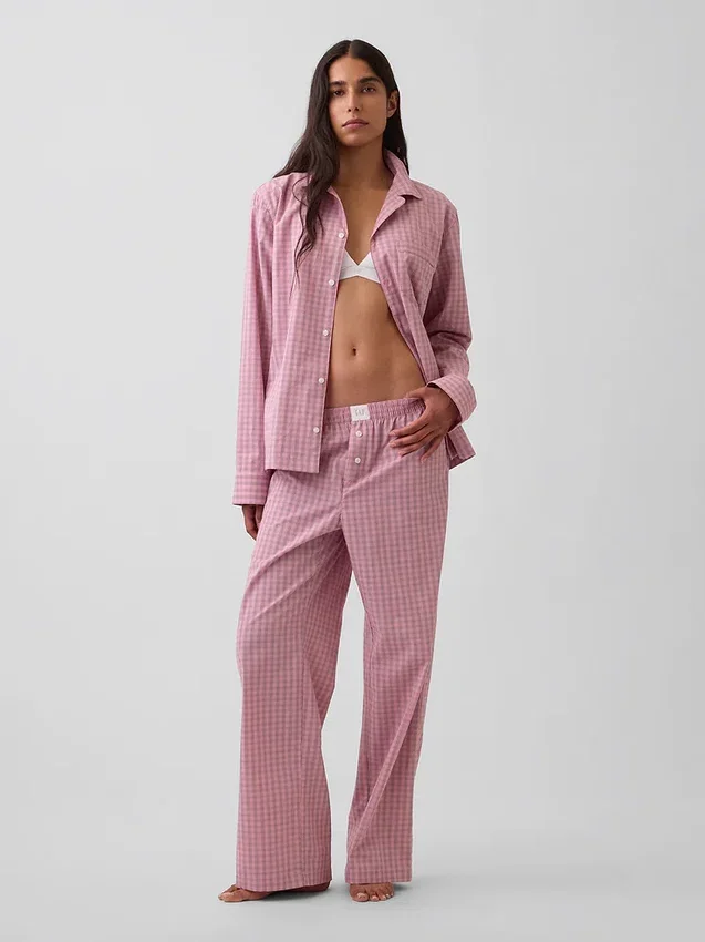 Pantalones de pijama de popelín