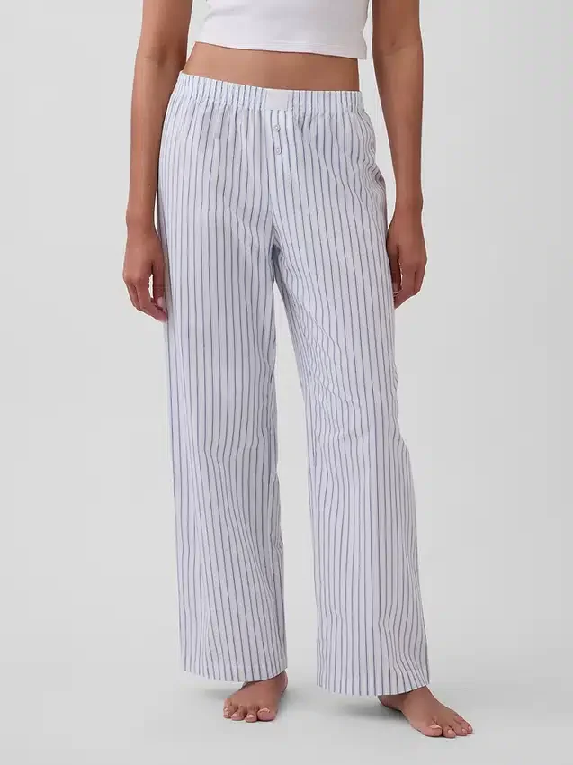 Pantalones de pijama de popelín